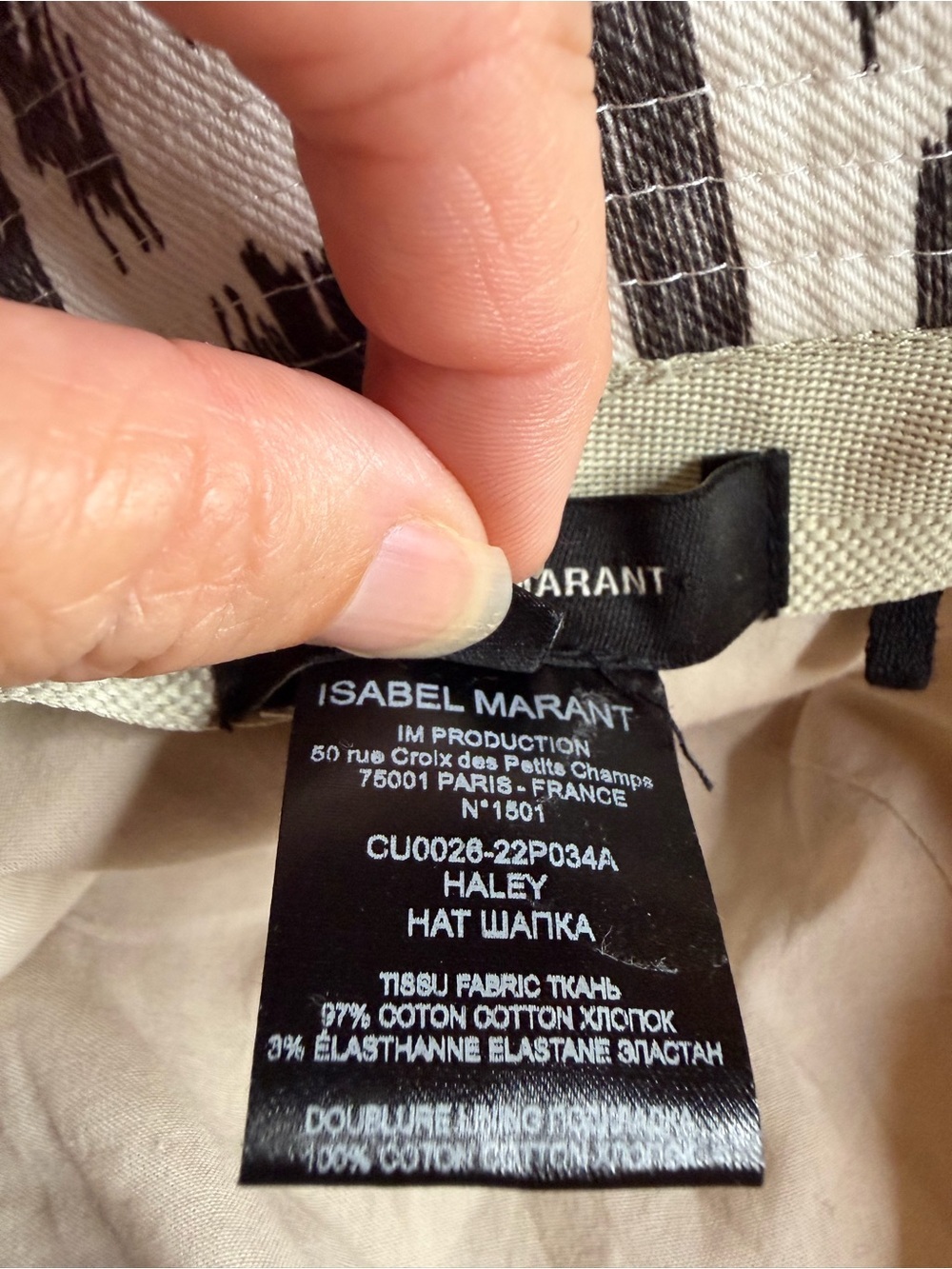 Isabel Marant Haley Printed Cotton Bucket Hat - Size 57 - Picture 5 of 7